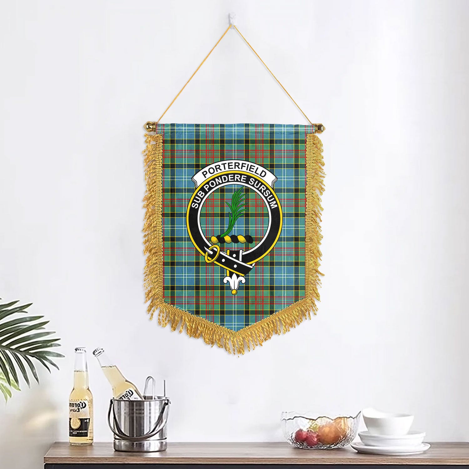 Porterfield Tartan Crest Wall Hanging Banner