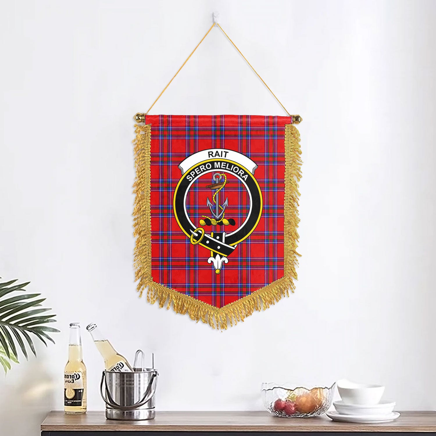 Rait Tartan Crest Wall Hanging Banner