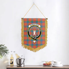 Robertson Ancient Tartan Crest Wall Hanging Banner