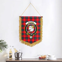 Ruthven Modern Tartan Crest Wall Hanging Banner