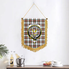 Stewart Dress Modern Tartan Crest Wall Hanging Banner