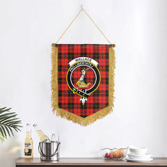 Wallace Weathered Tartan Crest Wall Hanging Banner