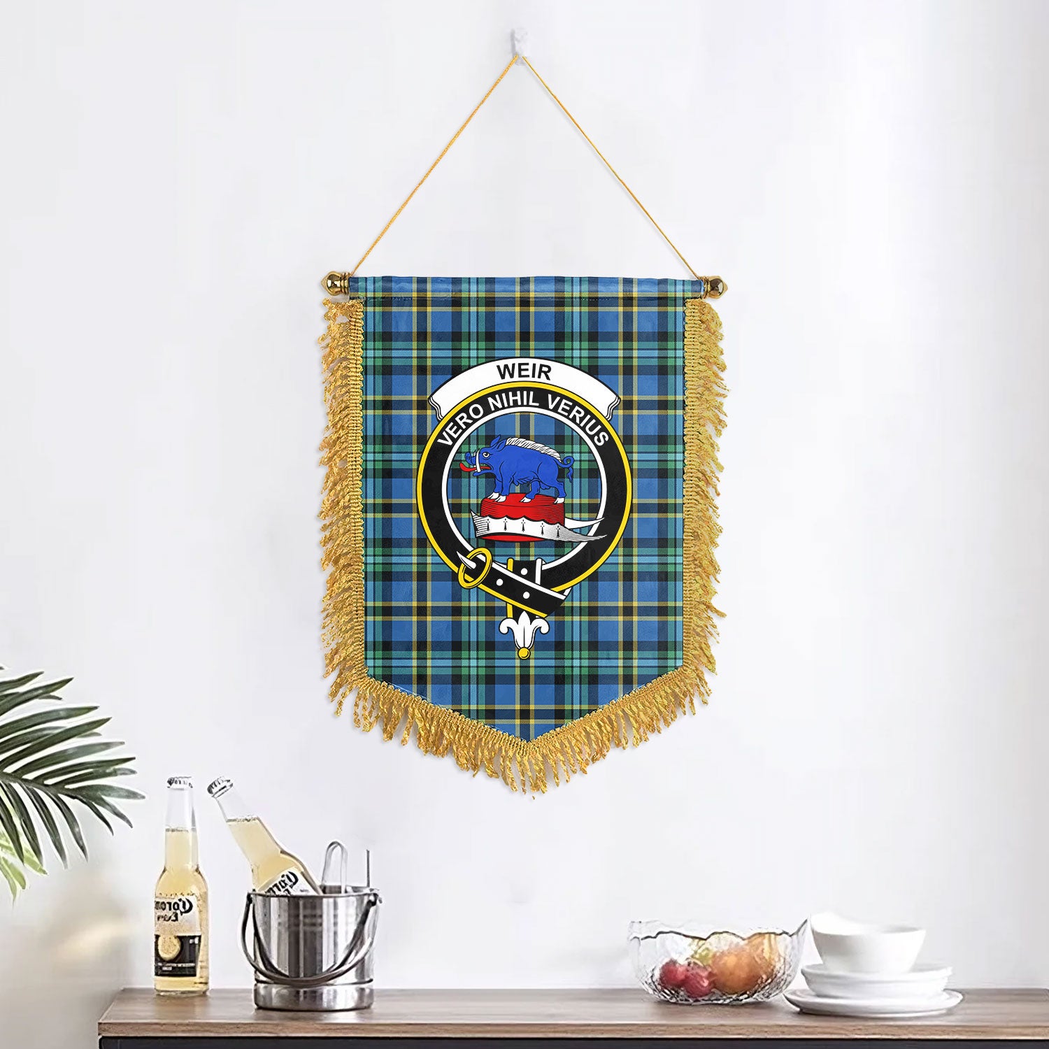 Weir Ancient Tartan Crest Wall Hanging Banner