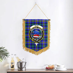 Weir Modern Tartan Crest Wall Hanging Banner