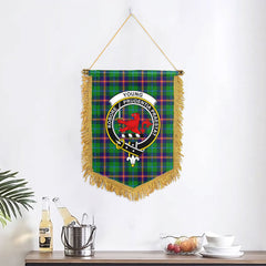 Young Modern Tartan Crest Wall Hanging Banner