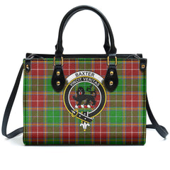 Baxter Modern Tartan Crest Leather Handbag