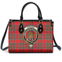 Binning (of Wallifoord) Tartan Crest Leather Handbag