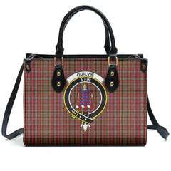 Ogilvie Tartan Crest Leather Handbag