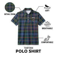Cameron of Erracht Ancient Tartan Crest Birdseye Mesh Polo Shirt
