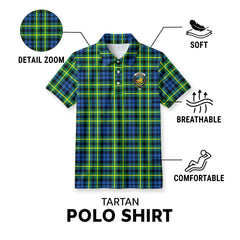 Campbell of Breadalbane Ancient Tartan Crest Birdseye Mesh Polo Shirt