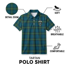 Kirkpatrick Ancient Tartan Crest Birdseye Mesh Polo Shirt