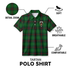 Lundin Tartan Crest Birdseye Mesh Polo Shirt