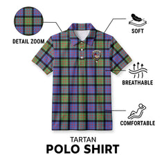 MacDonald Ancient Tartan Crest Birdseye Mesh Polo Shirt