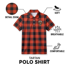 MacGregor Rob Roy Ancient Tartan Crest Birdseye Mesh Polo Shirt