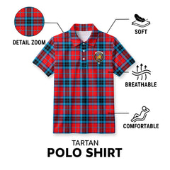 MacTavish Modern Tartan Crest Birdseye Mesh Polo Shirt
