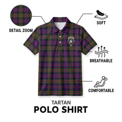 McCrindle Tartan Crest Birdseye Mesh Polo Shirt