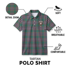McFarlane Hunting Ancient Tartan Crest Birdseye Mesh Polo Shirt