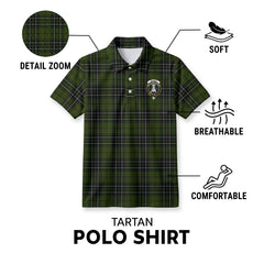 McLean Hunting Tartan Crest Birdseye Mesh Polo Shirt