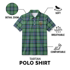 McThomas Ancient Tartan Crest Birdseye Mesh Polo Shirt