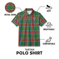 Muirhead Tartan Crest Birdseye Mesh Polo Shirt