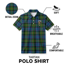Newlands Tartan Crest Birdseye Mesh Polo Shirt