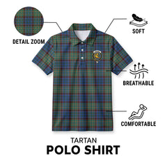 Nicolson Hunting Ancient Tartan Crest Birdseye Mesh Polo Shirt