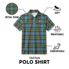Porterfield Tartan Crest Birdseye Mesh Polo Shirt