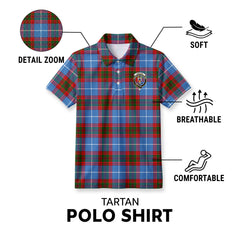 Preston Tartan Crest Birdseye Mesh Polo Shirt