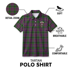 Tailyour (or Taylor) Tartan Crest Birdseye Mesh Polo Shirt