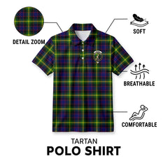 Watson Modern Tartan Crest Birdseye Mesh Polo Shirt