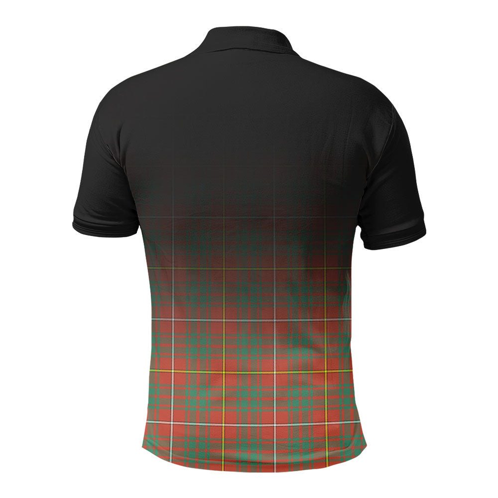 Bruce Ancient Tartan Crest Polo Shirt - Thistle Black Style