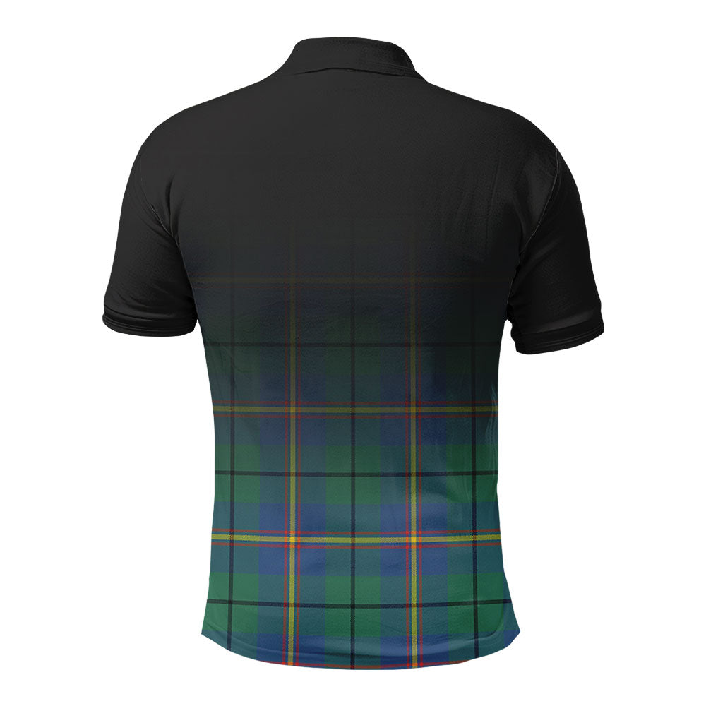 Carmichael Ancient Tartan Crest Polo Shirt - Thistle Black Style
