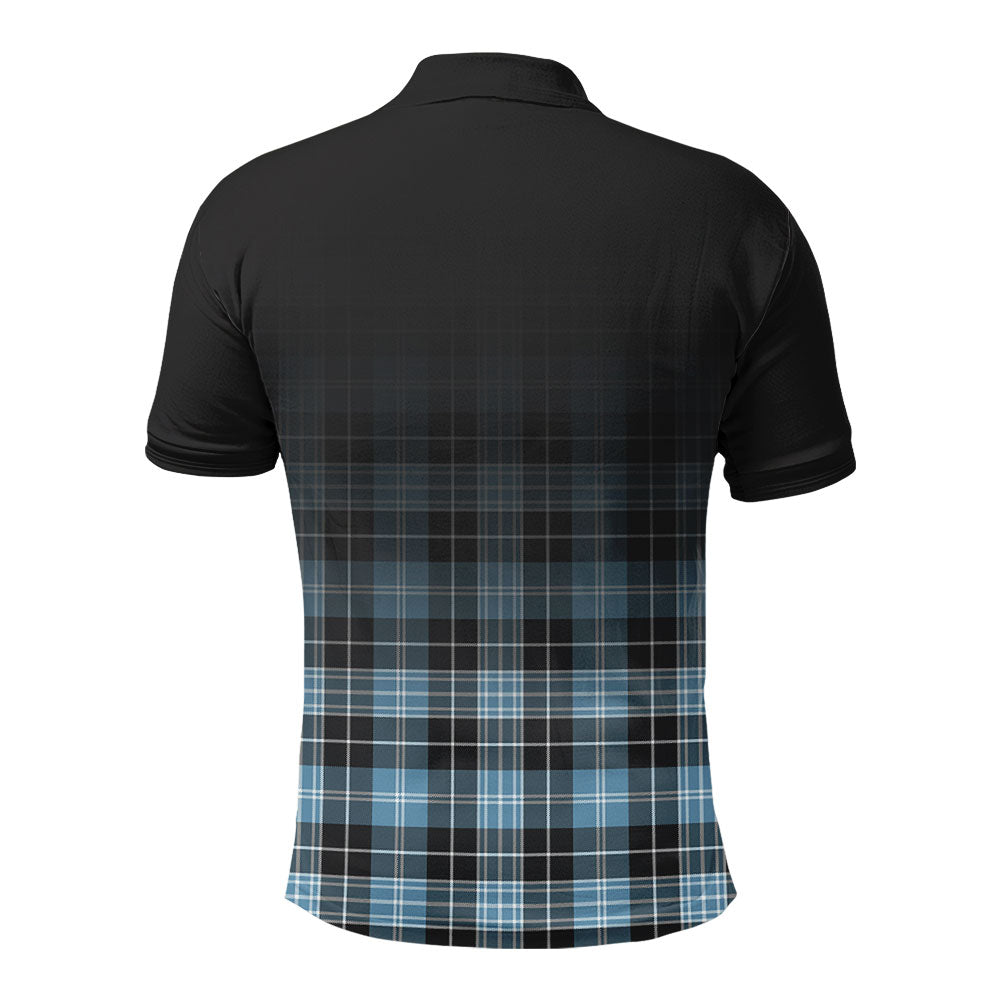 Clark Ancient Tartan Crest Polo Shirt - Thistle Black Style