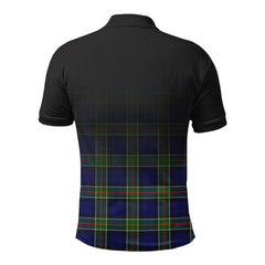 Colquhoun Modern Tartan Crest Polo Shirt - Thistle Black Style
