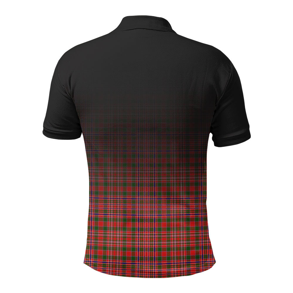 MacAlister Modern Tartan Crest Polo Shirt - Thistle Black Style