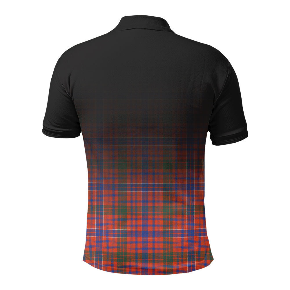 MacRae Ancient Tartan Crest Polo Shirt - Thistle Black Style