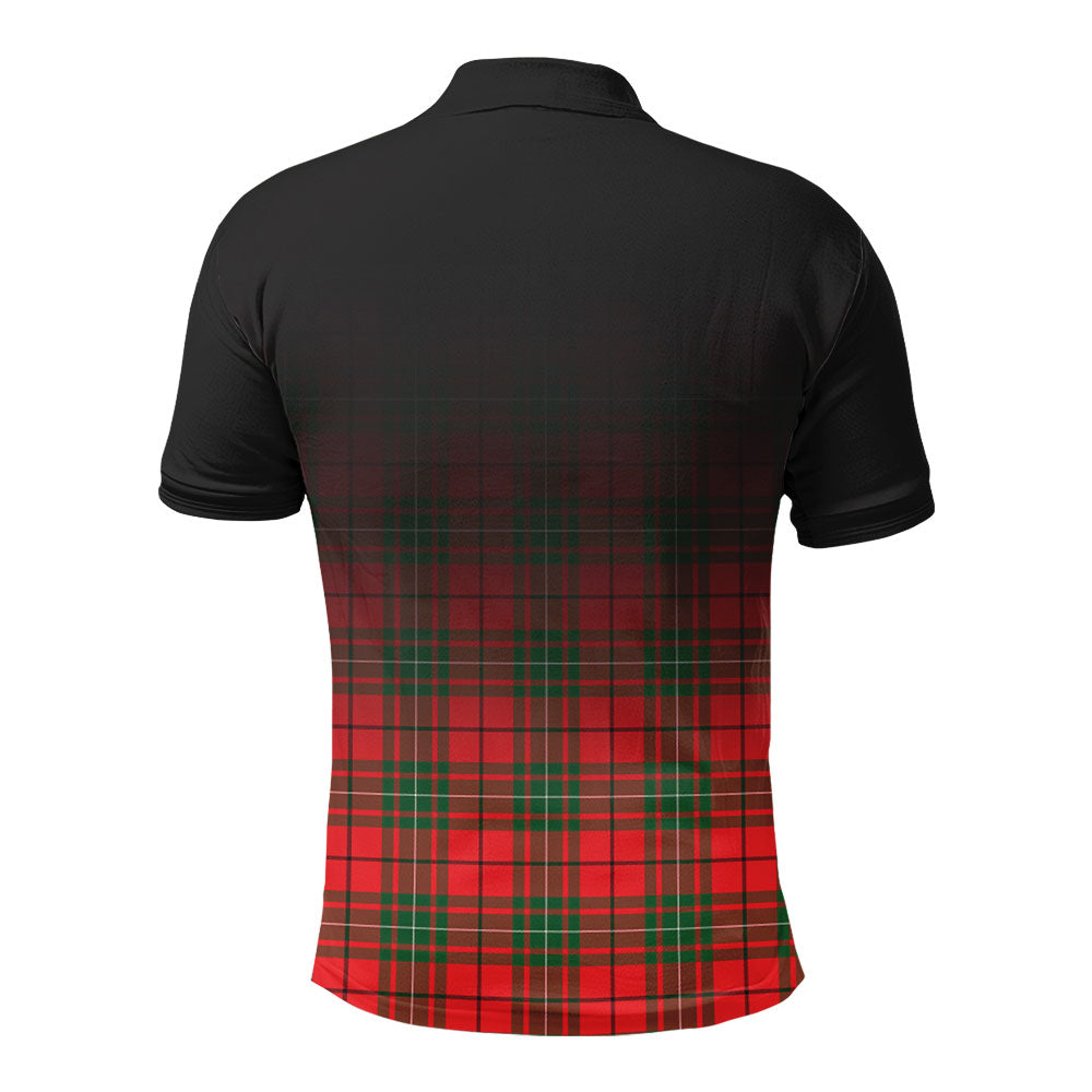 McAulay Modern Tartan Crest Polo Shirt - Thistle Black Style