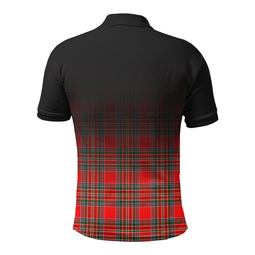 McBean Tartan Crest Polo Shirt - Thistle Black Style