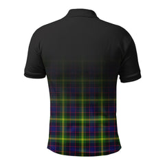 Watson Modern Tartan Crest Polo Shirt - Thistle Black Style