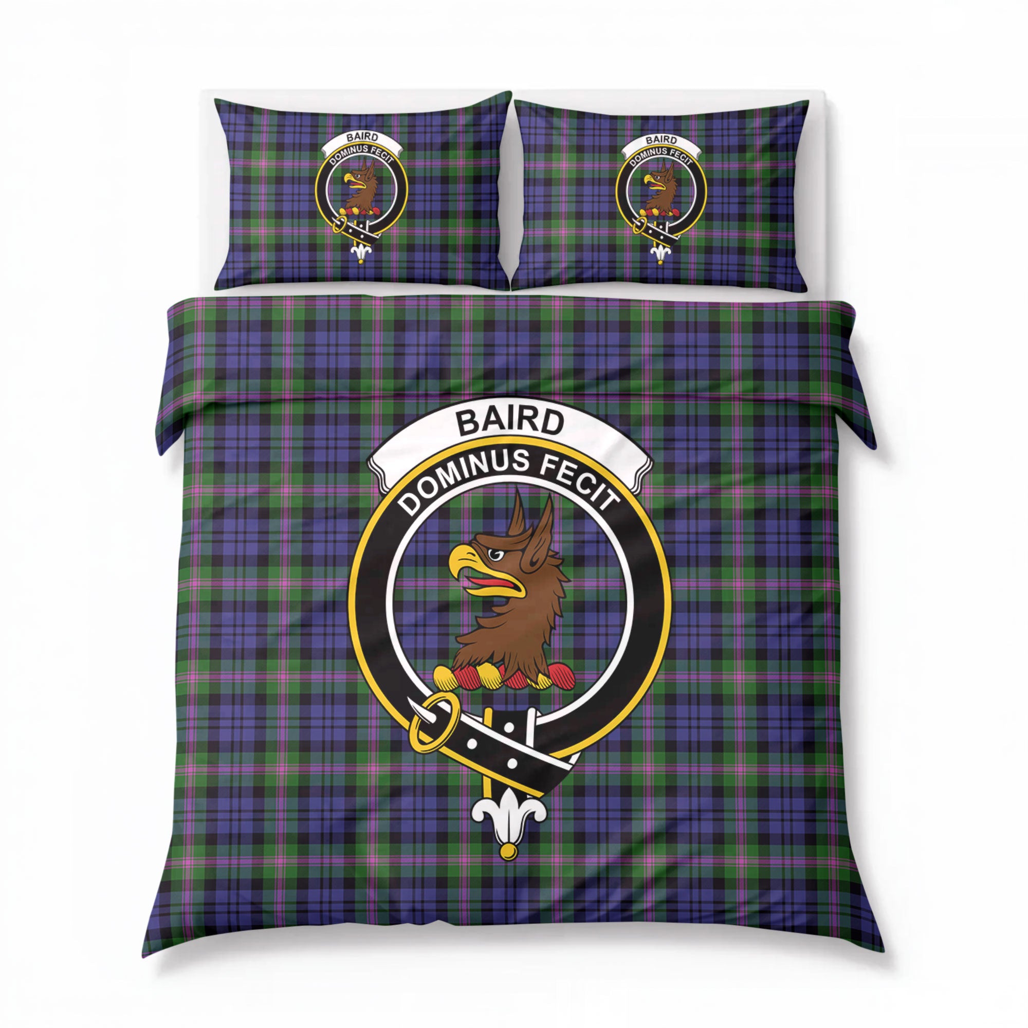 Baird Modern Tartan Crest Bedding Set