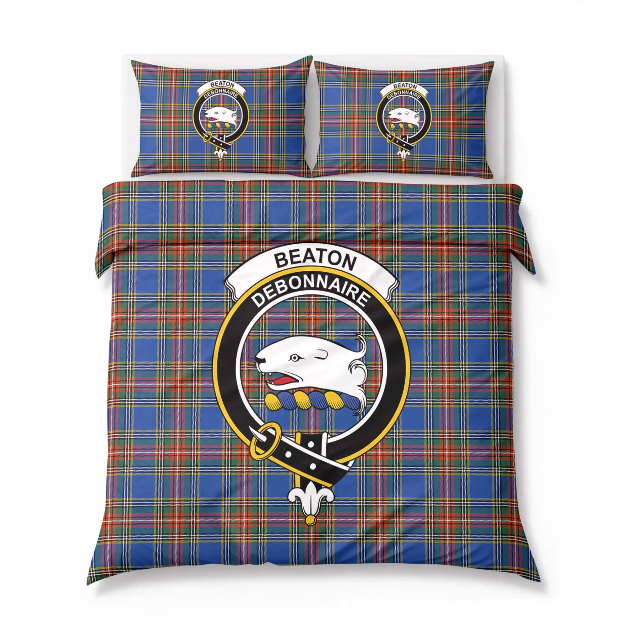 Beaton Ancient Tartan Crest Bedding Set