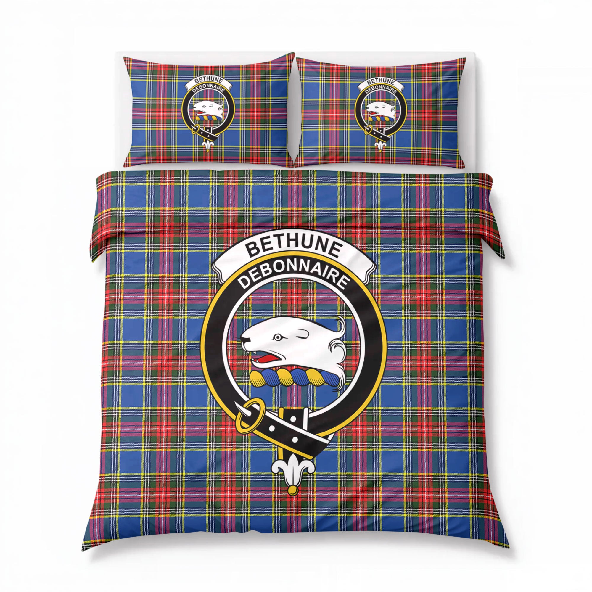 Bethune Modern Tartan Crest Bedding Set