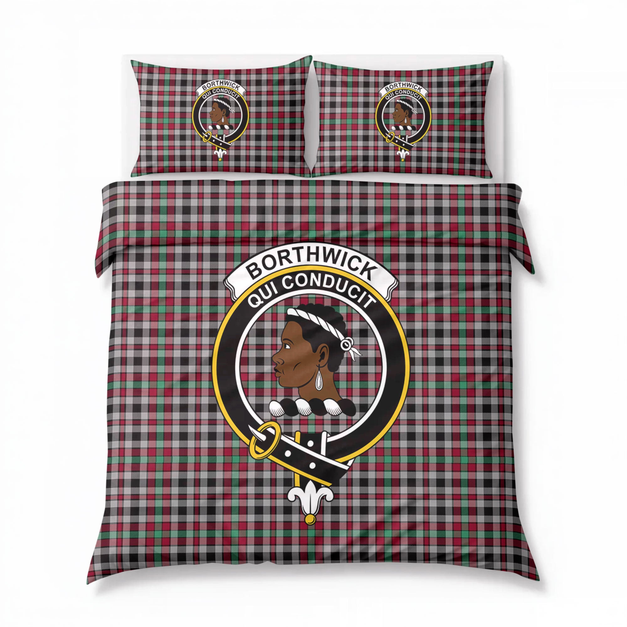 Borthwick Ancient Tartan Crest Bedding Set