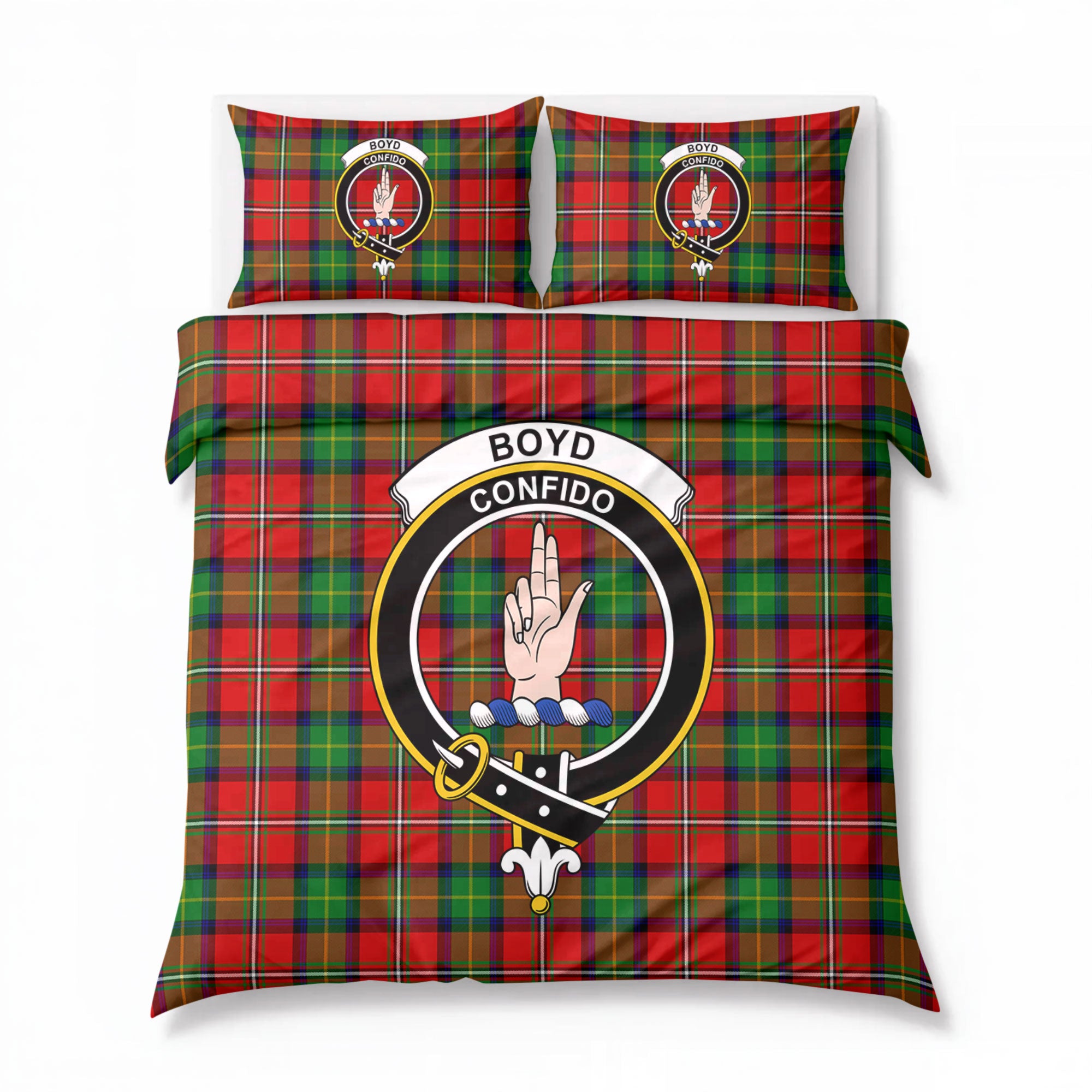Boyd Modern Tartan Crest Bedding Set