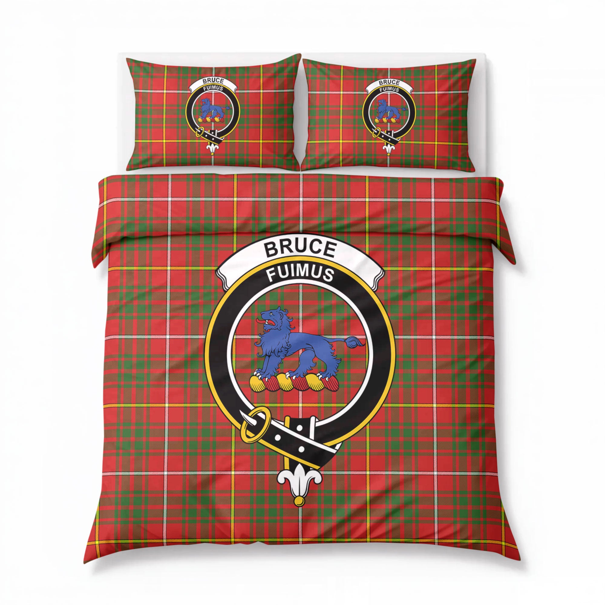 Bruce Modern Tartan Crest Bedding Set
