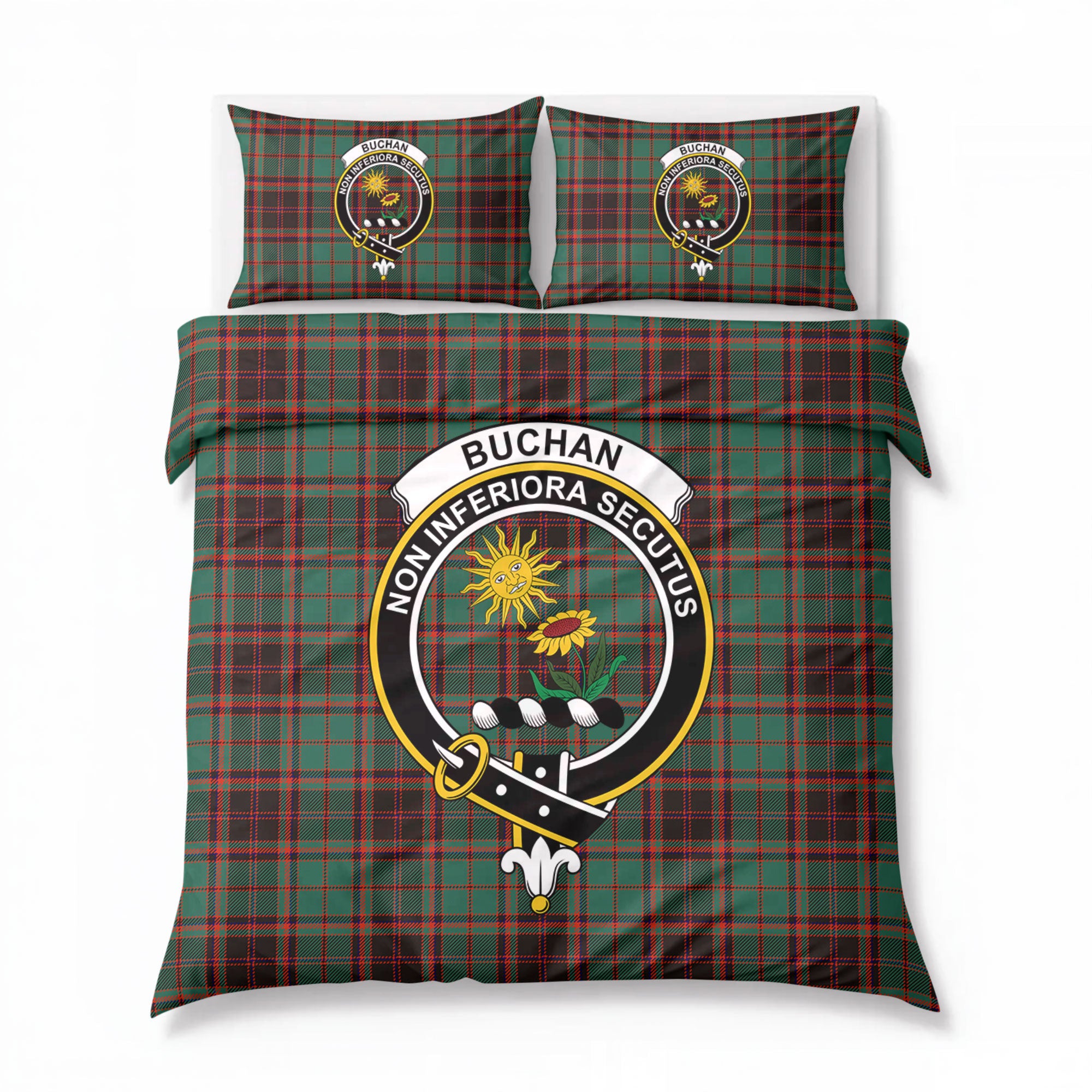Buchan Ancient Tartan Crest Bedding Set