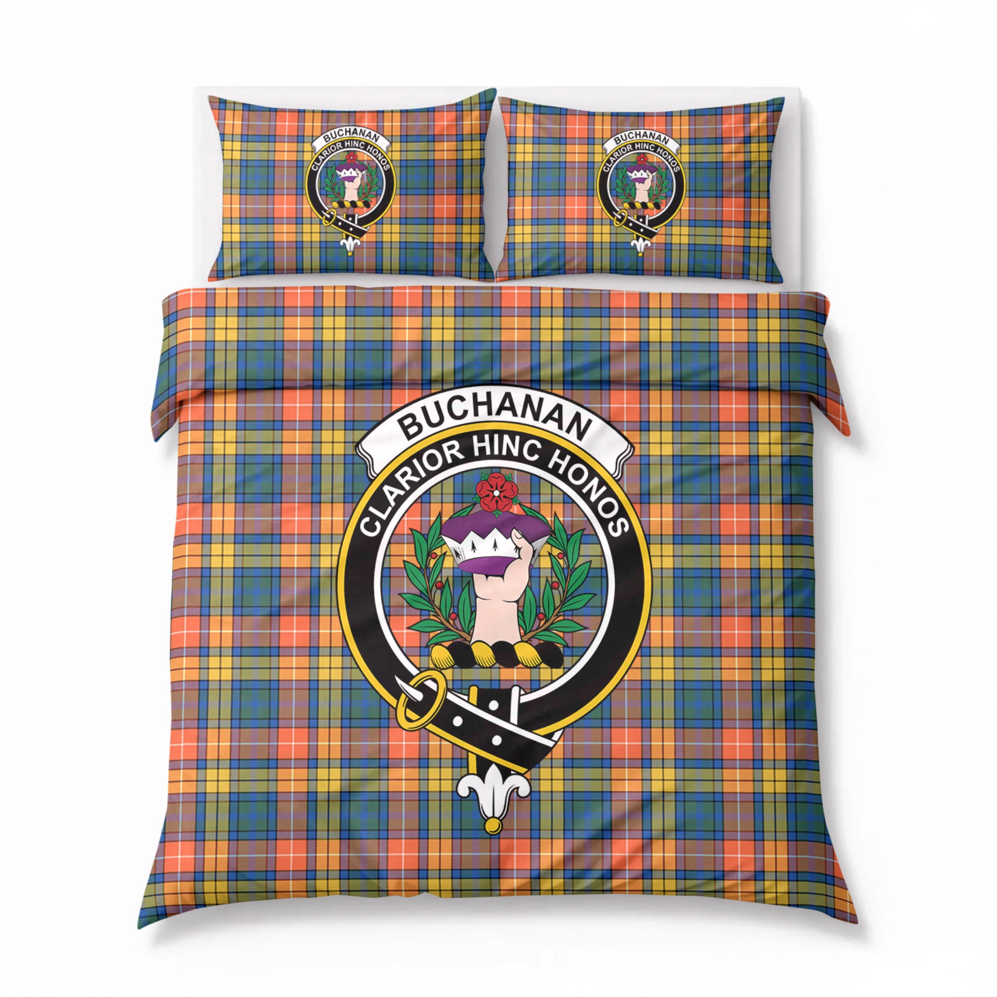 Buchanan Ancient Tartan Crest Bedding Set