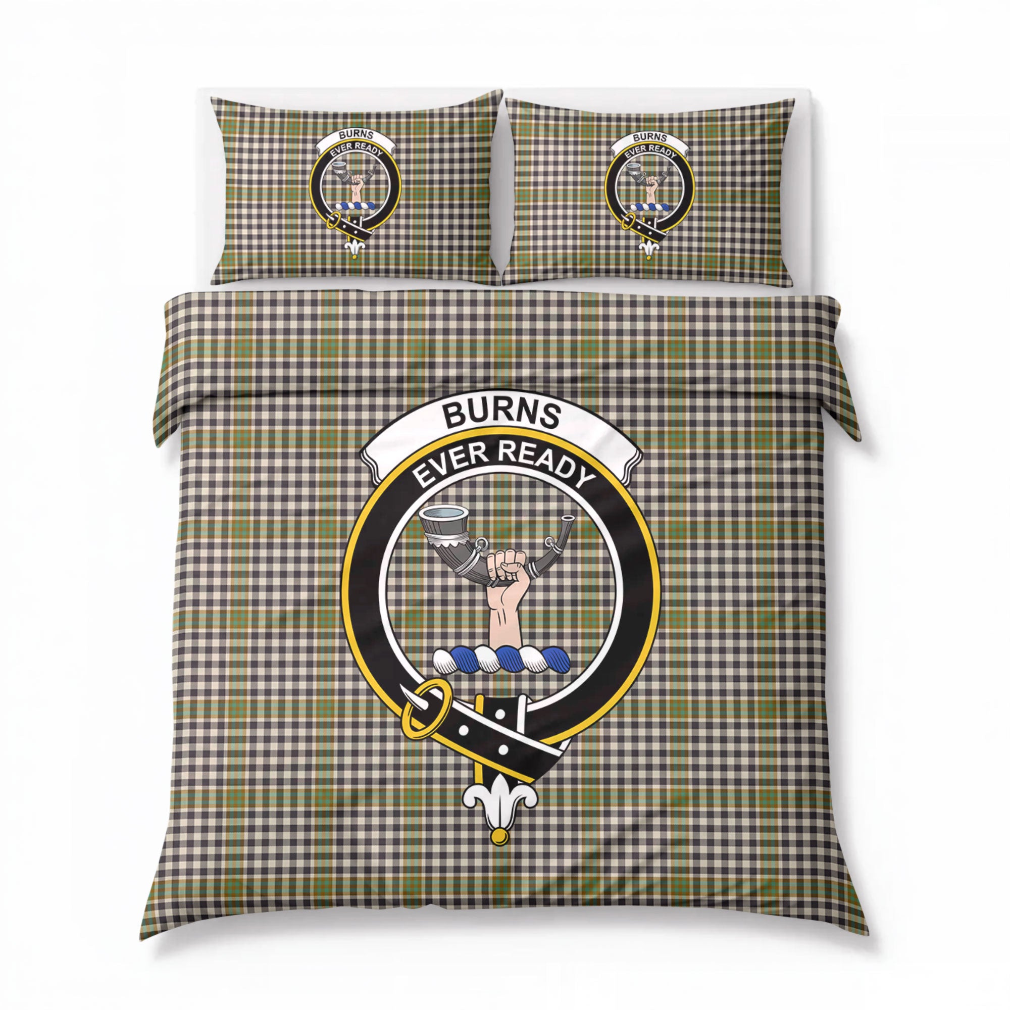 Burns Check Tartan Crest Bedding Set