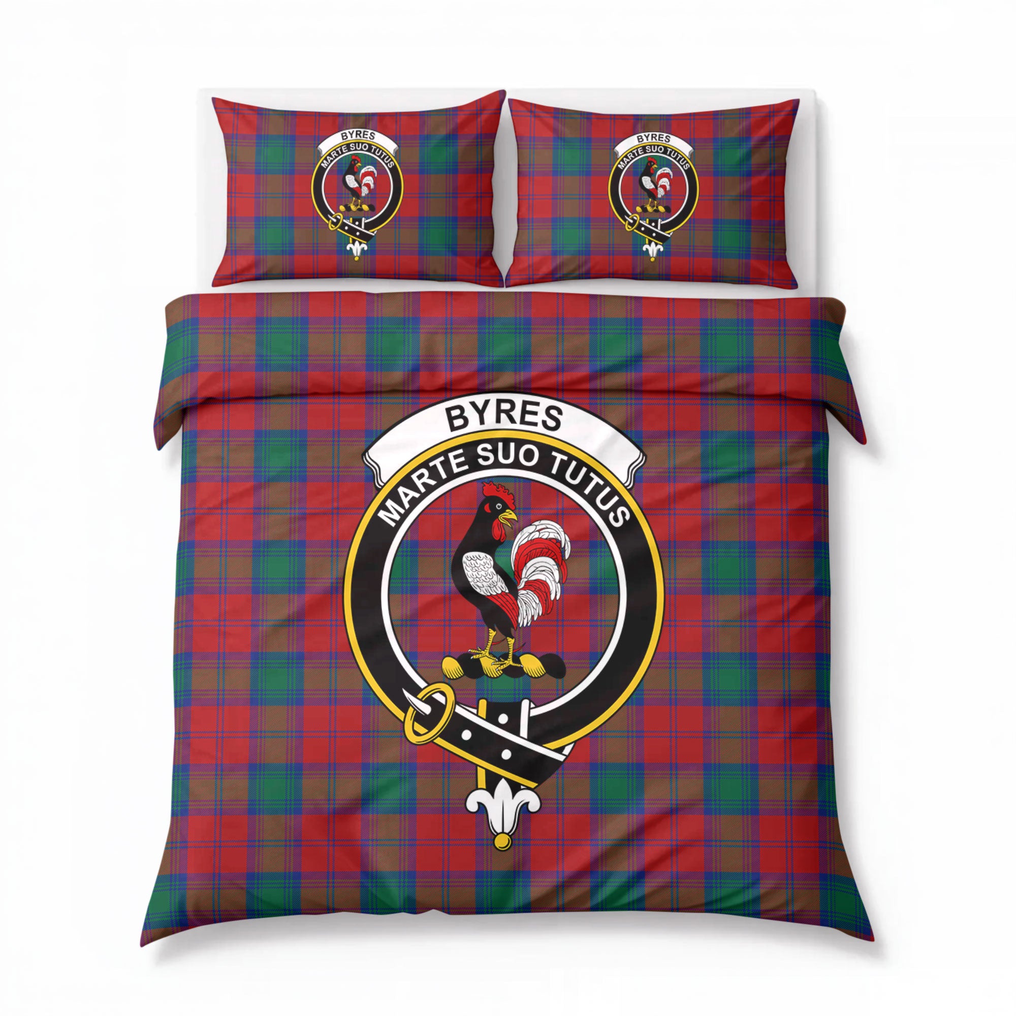 Byres Tartan Crest Bedding Set