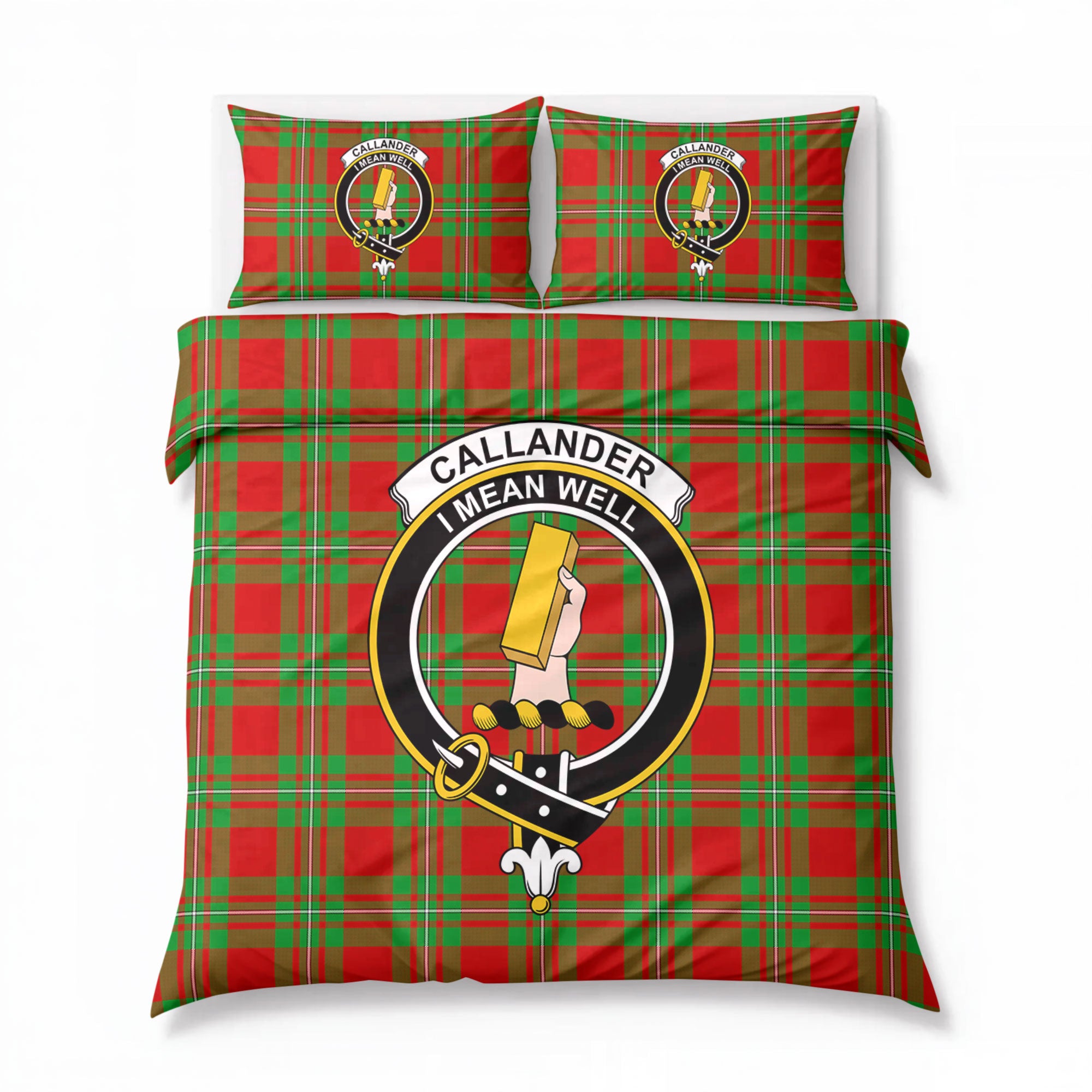 Callander Tartan Crest Bedding Set